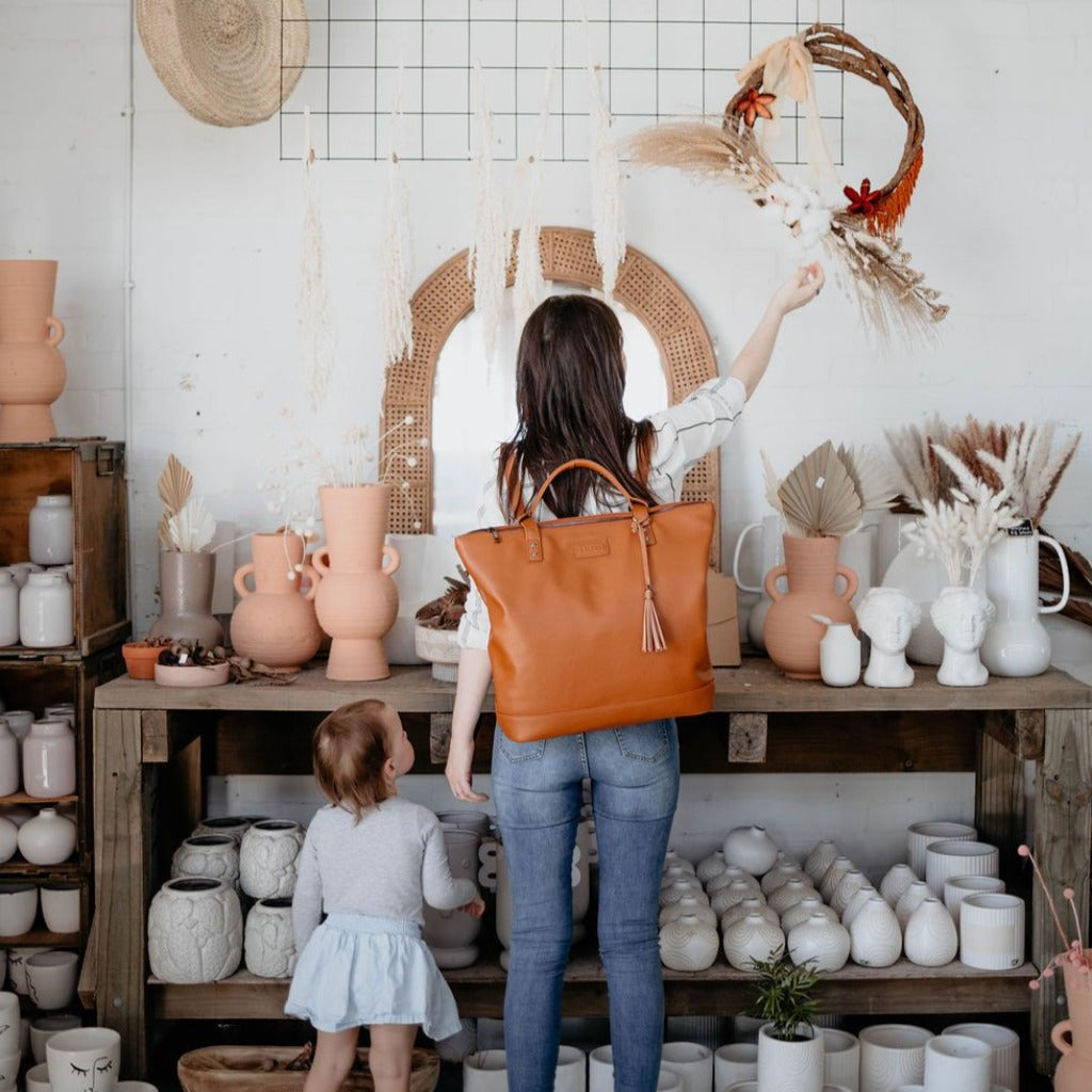 SECONDS - ARCH LUXE Nappy Bag - Vegan Tan ARCH bags