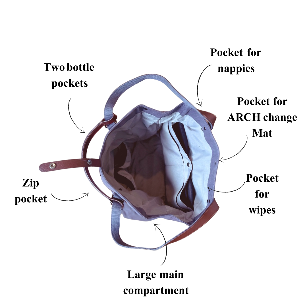 SECONDS - ARCH Original Nappy bag - Grey ARCH bags
