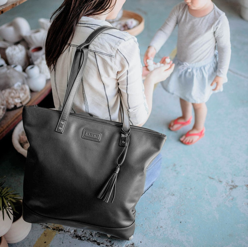 SECONDS - ARCH LUXE Nappy Bag - Vegan Black ARCH bags