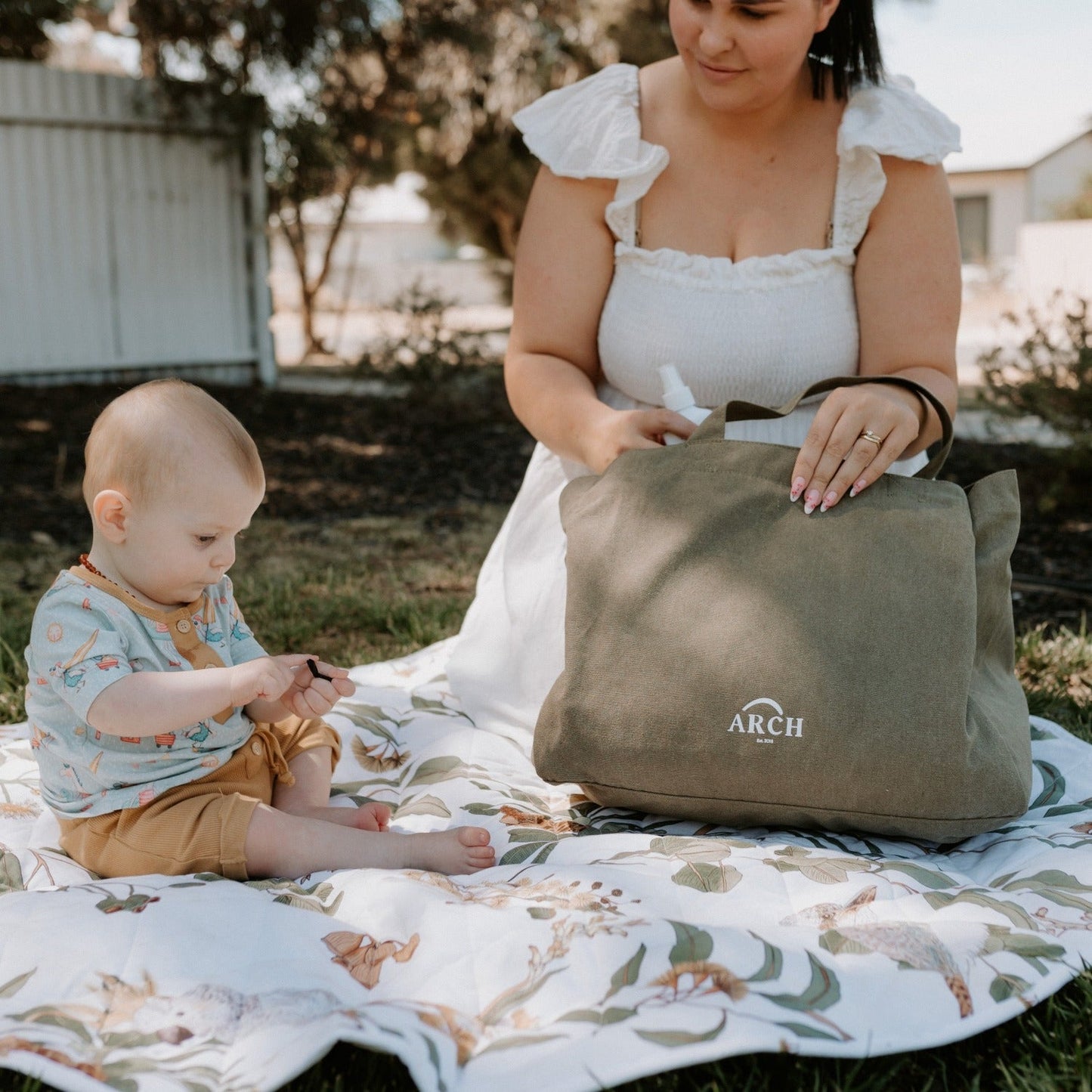 ARCH Pocket Tote Bag - Moss ARCH bags Australia