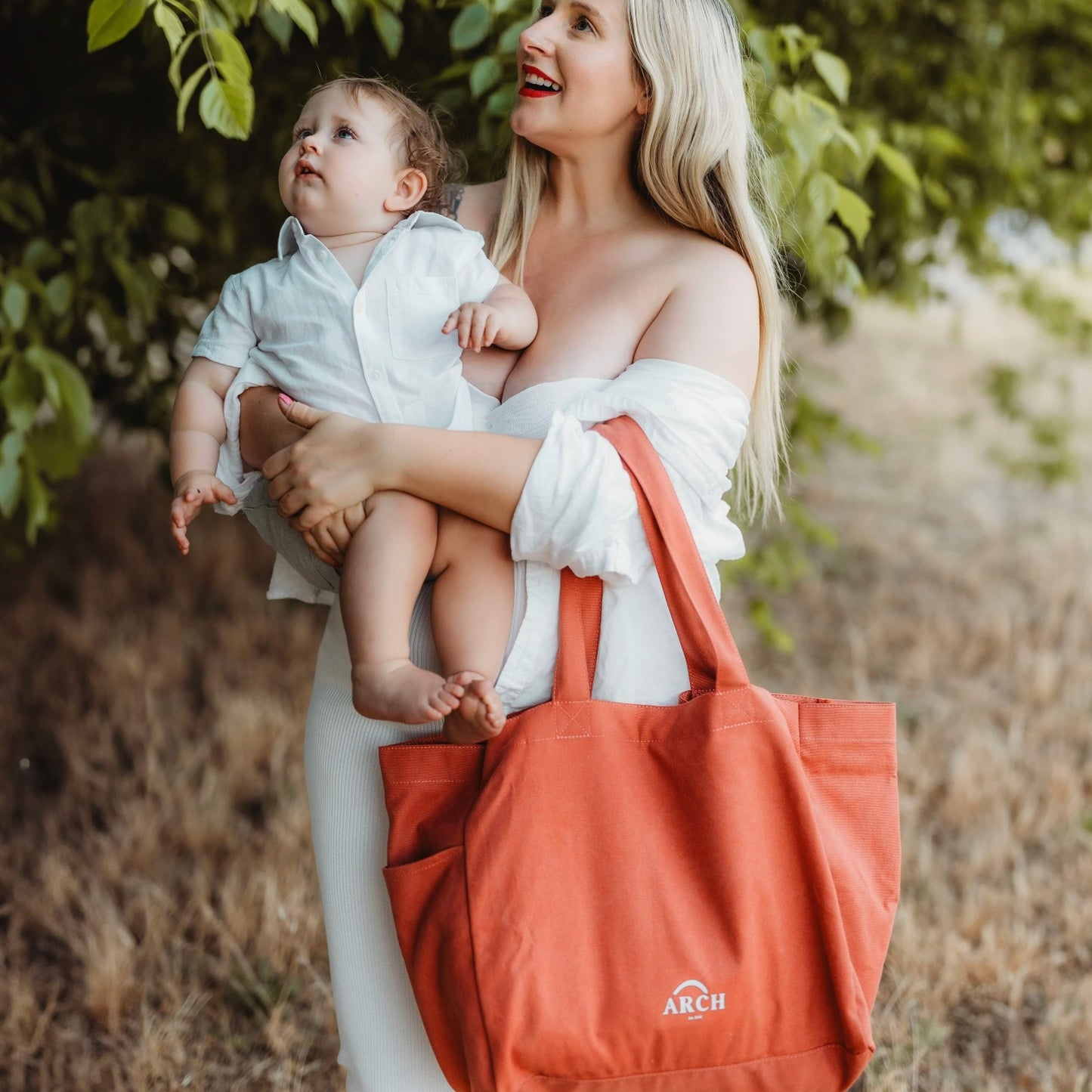 ARCH Pocket Tote Bag - Clay - ARCH bags Australia