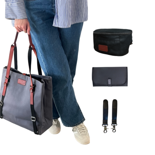 Arch Original Nappy Bag Bundle - Grey - ARCH bags Australia