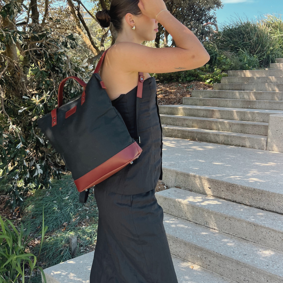 The MINI Luxe Arch Bag - Black / Tan ARCH bags