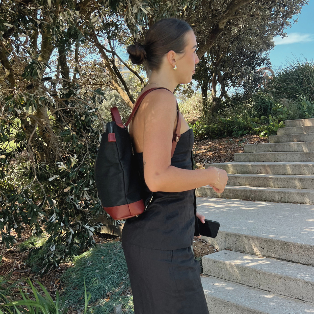 The MINI Luxe Arch Bag - Black / Tan ARCH bags