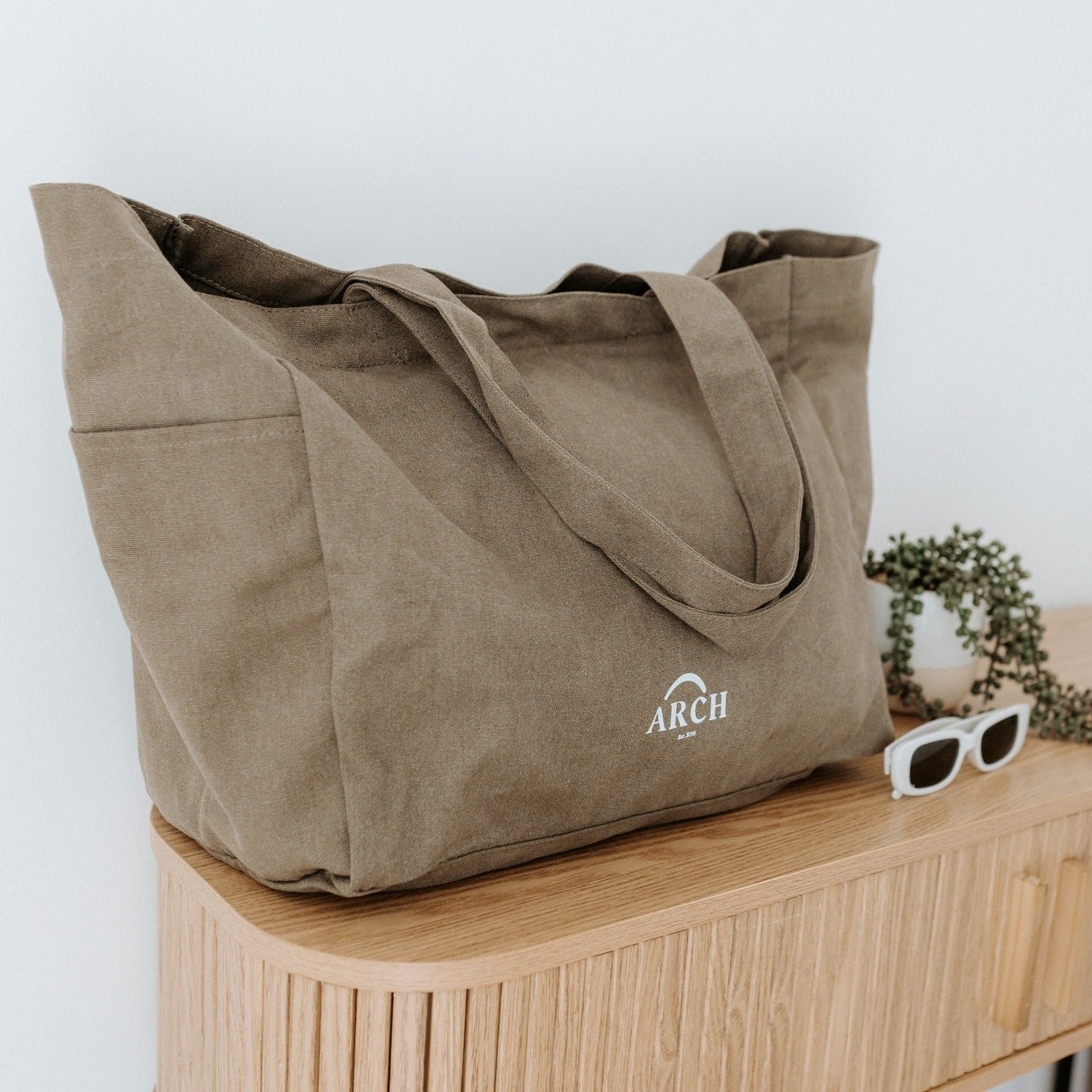 ARCH Pocket Tote Bag - Moss ARCH bags Australia