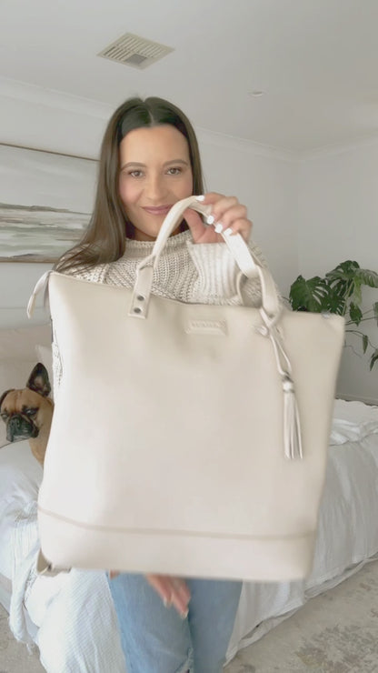 The Luxe Arch Bag - Vegan Natural Beige