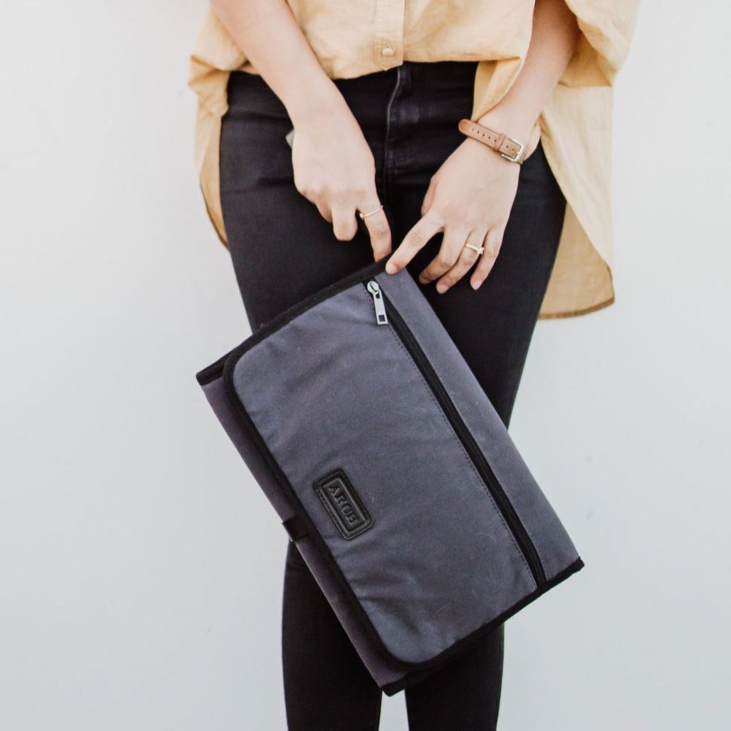 ARCH Nappy Clutch - Grey / black ARCH bags