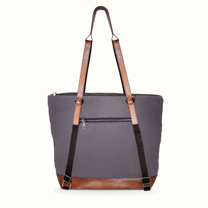 The Luxe Arch Bag - Grey / Tan