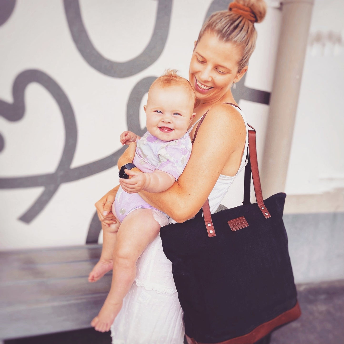 SECONDS - The Luxe Arch Bag - Black / Tan ARCH bags