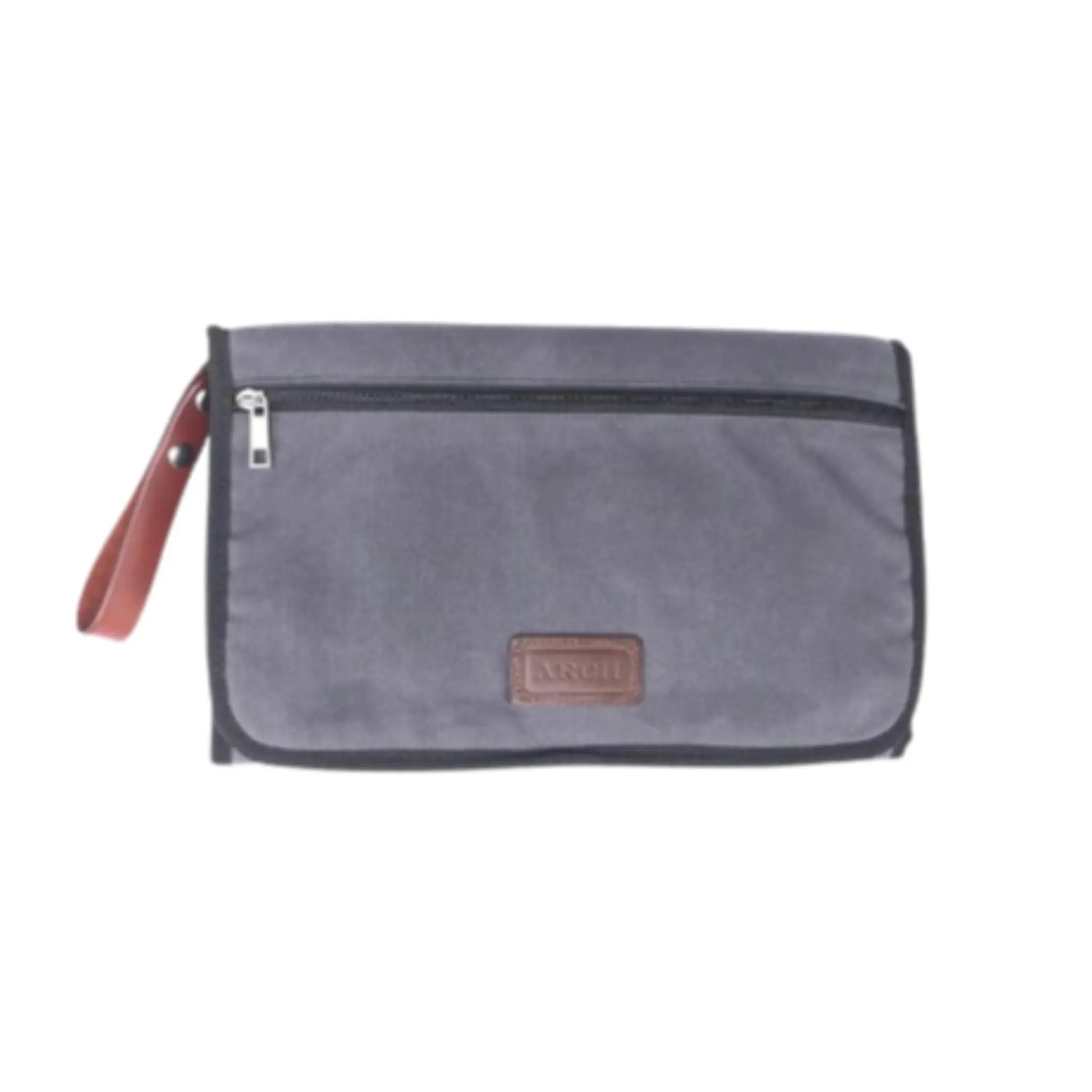 ARCH Nappy Clutch - Grey / tan ARCH bags