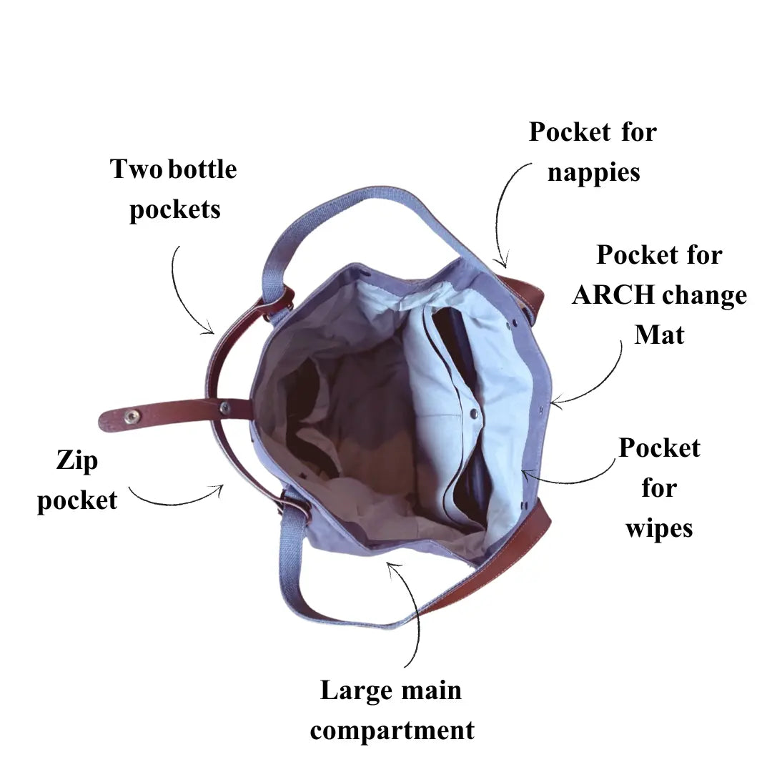 The Original Arch Bag - Grey - ARCH bags Australia
