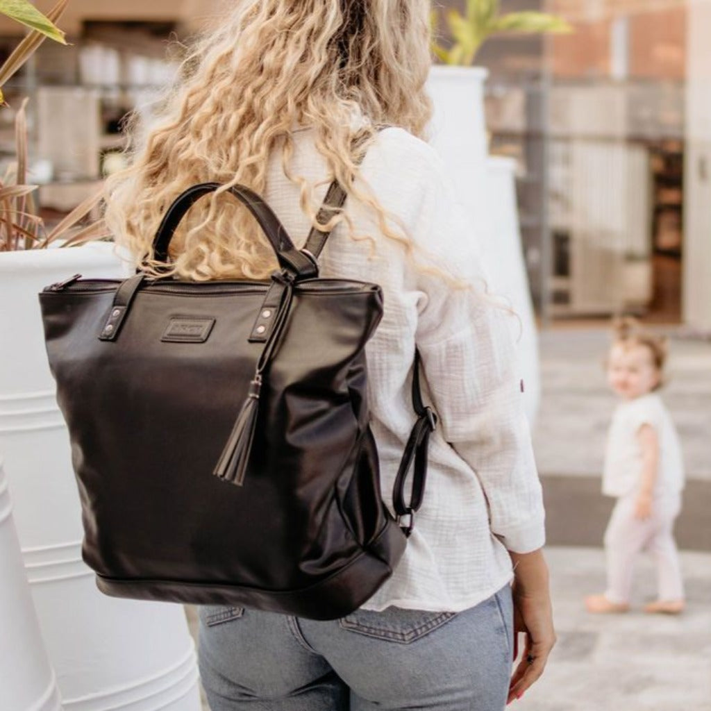 SECONDS - ARCH LUXE Nappy Bag - Vegan Black ARCH bags