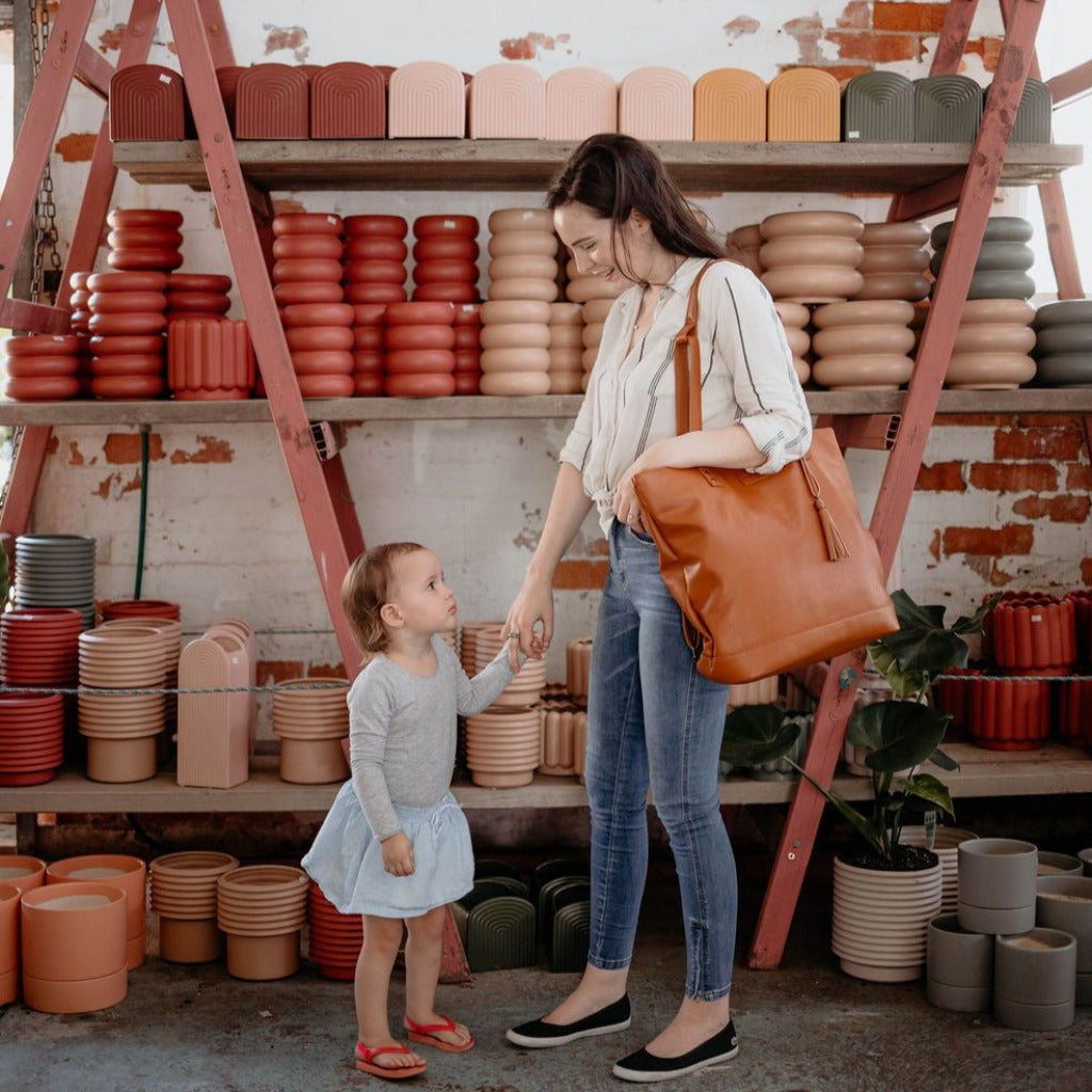 SECONDS - ARCH LUXE Nappy Bag - Vegan Tan ARCH bags