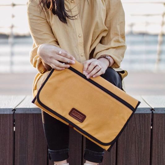 SECONDS -ARCH Change Mat Clutch - Mustard ARCH bags