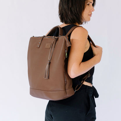 diaper bag backpack dark brown