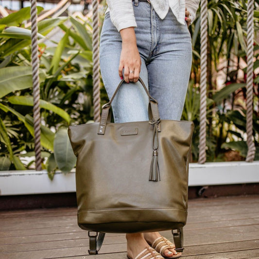 The Luxe Arch Bag - Vegan Olive