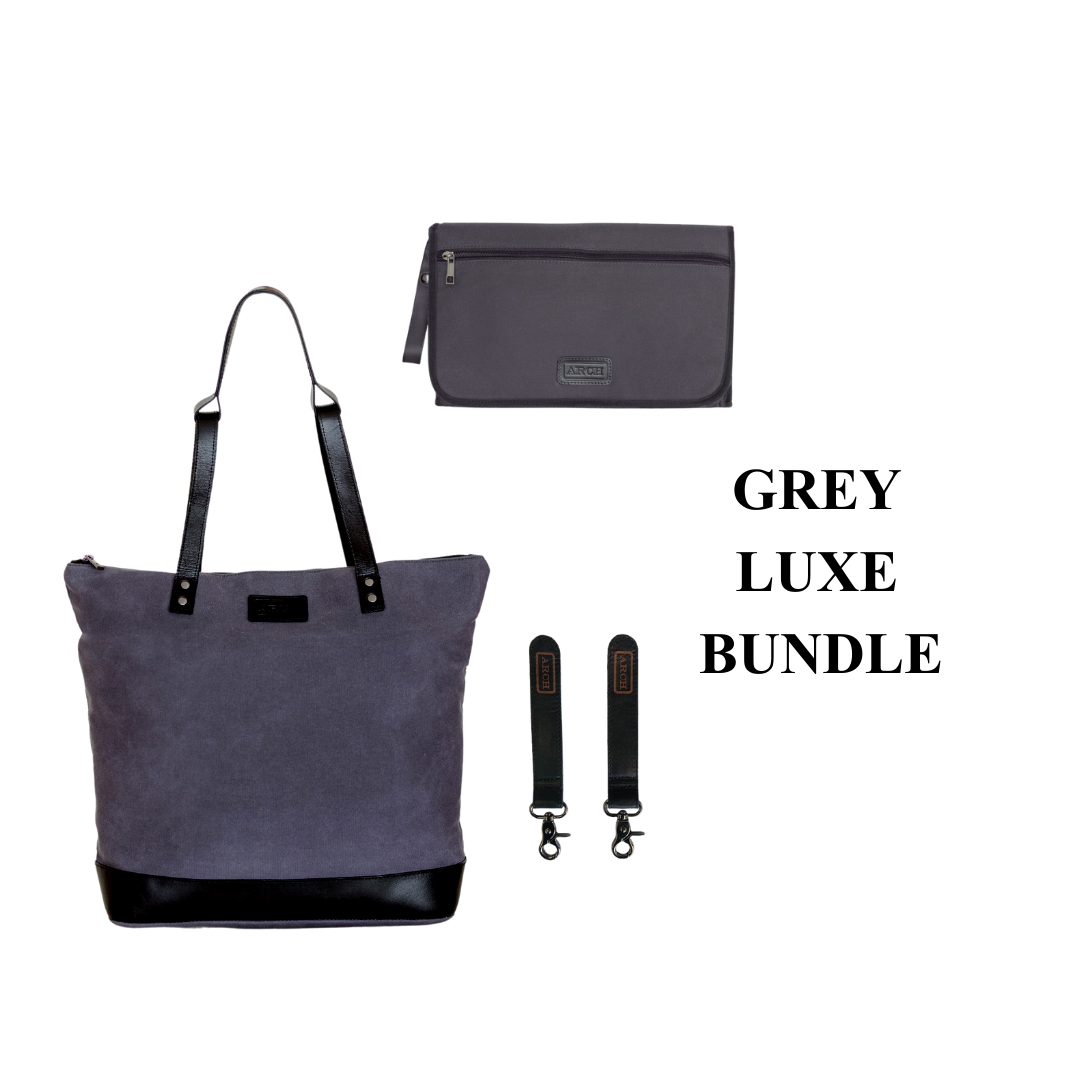 Grey Luxe Nappy Bag Bundle