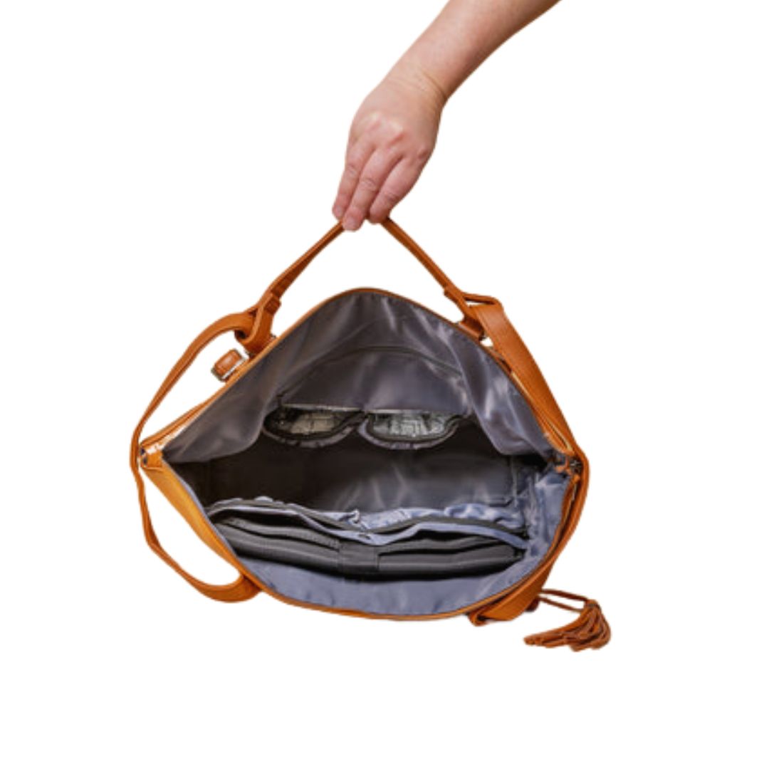 The Luxe Arch Bag - Vegan Tan