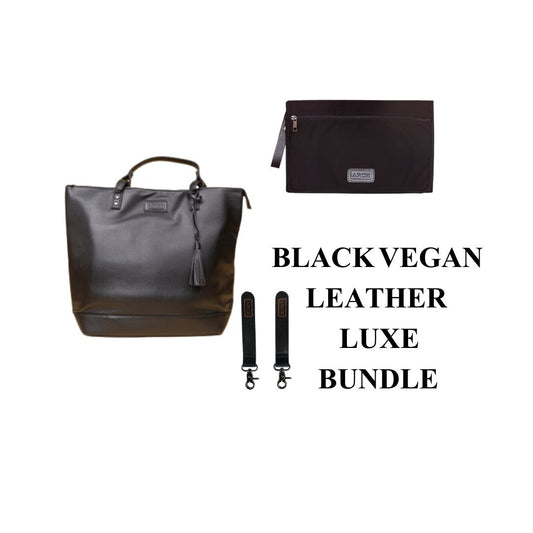 Black Vegan Luxe Nappy Bag Bundle